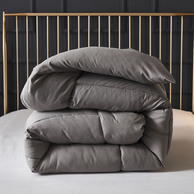 100% Polyester Custom Thick Warm Winter Quilt Wholesale White Hotel Comforter Bedding for Home