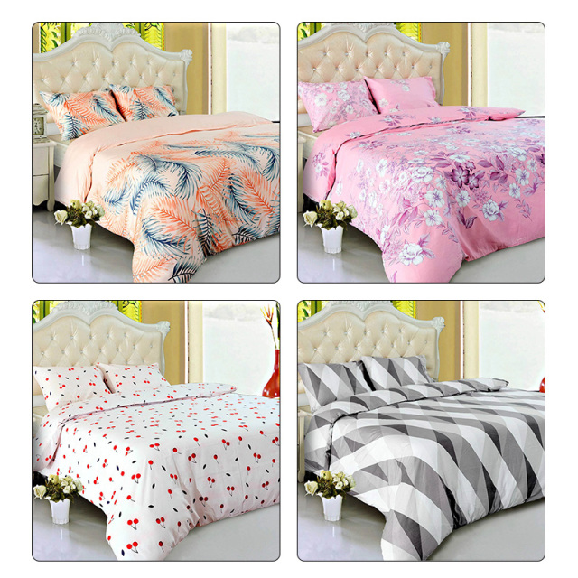 High Quality Soft Printed Bedsheets Microfiber Bed Sheet Bedding Set for Home