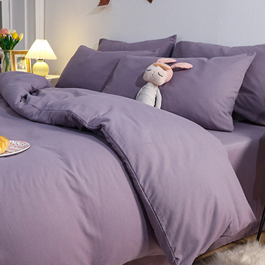 Luxury Soft Microfiber Solid Color Bed Sheet Bedding Sets for Hotel Home