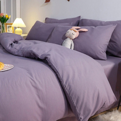 Luxury Soft Microfiber Solid Color Bed Sheet Bedding Sets for Hotel Home