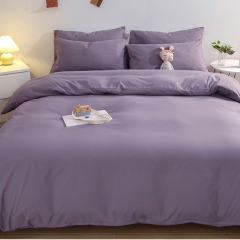 Luxury Soft Microfiber Solid Color Bed Sheet Bedding Sets for Hotel Home