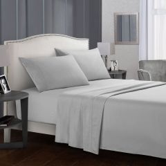 Wholesale Breathable Luxury 4 Piece Solid Color Queen 100% Polyester Bed Sheet Bedding Set