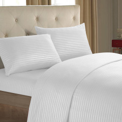 Custom 4pcs Microfiber 100% Polyester Bed Sheet Flat Sheet Set with 2 Pillowcases Solid Color Bedding Set