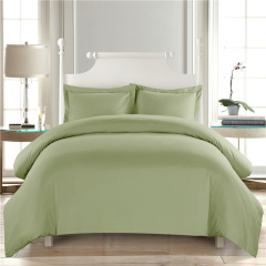 Factory Directly Plain Solid Polyester Duvet Cover Set Bedding Set