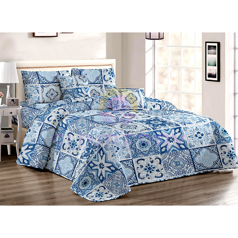Microfiber Quilts Plant Pattern Bedspreads Patchwork Coverlets Bedding for All Season