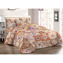 Microfiber Quilts Plant Pattern Bedspreads Patchwork Coverlets Bedding for All Season