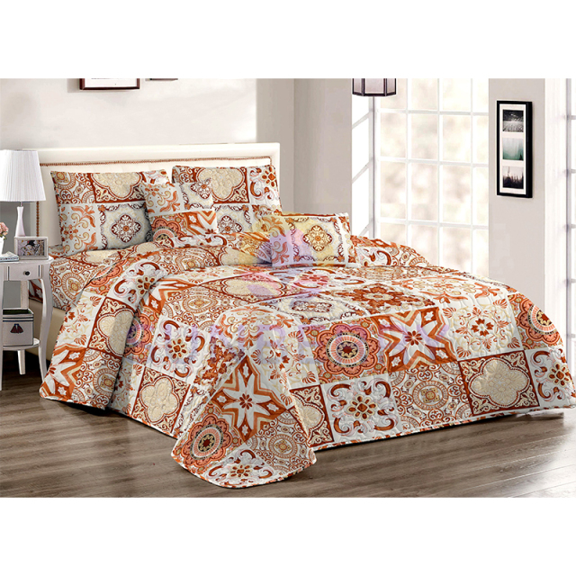Microfiber Quilts Plant Pattern Bedspreads Patchwork Coverlets Bedding for All Season
