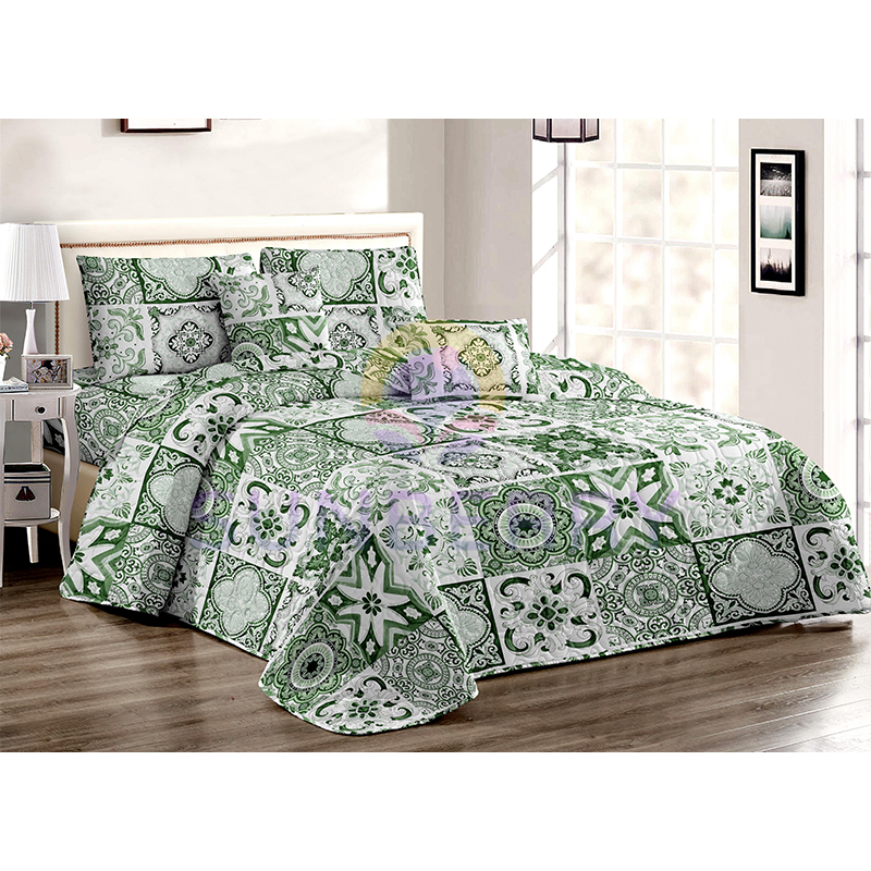Microfiber Quilts Plant Pattern Bedspreads Patchwork Coverlets Bedding for All Season