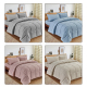 Factory Custom Microfiber Quilt Jacquard Stripes Hotel Classic Comforter Soft Solid Color Hotel Bedding
