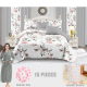 New Customized Cotton Quilt Set 15pcs Bedroom Sheets Sets Bedspread Curtain Bedding Set with Bathrobe Shower Cap