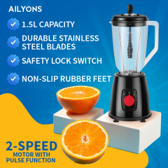 AILYONS TYB-205 1.5L Stainless Steel Blender With Grinder