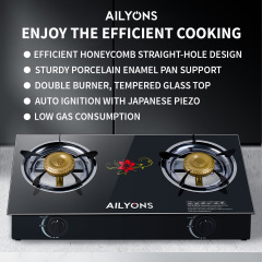 AILYONS GS014-1 Gas Stove Double Burner