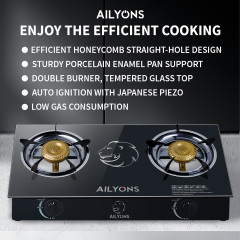 AILYONS GS014-2 Gas Stove Double Burner