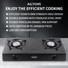 AILYONS GS017-1 Gas Stove Double Burner