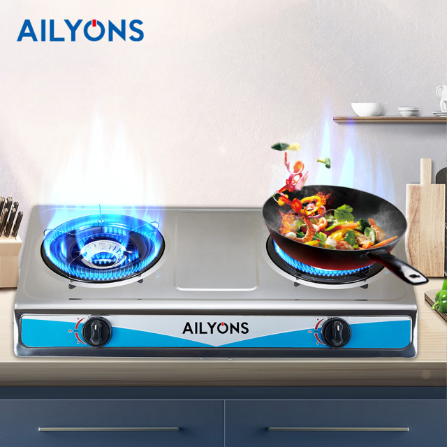 AILYONS GS002 Gas Stove Double Burner