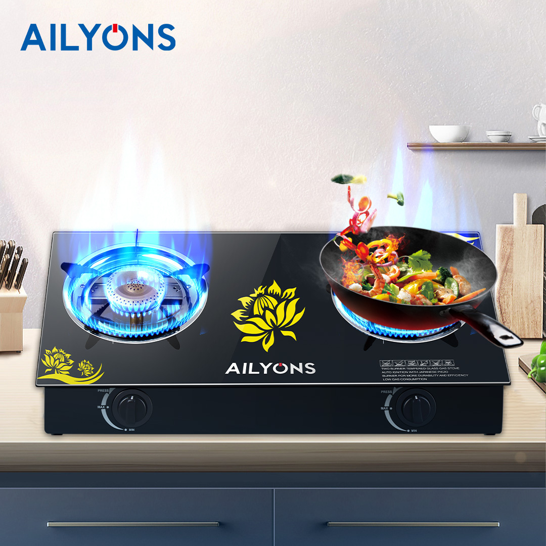 AILYONS GS014-5 Gas Stove Double Burner
