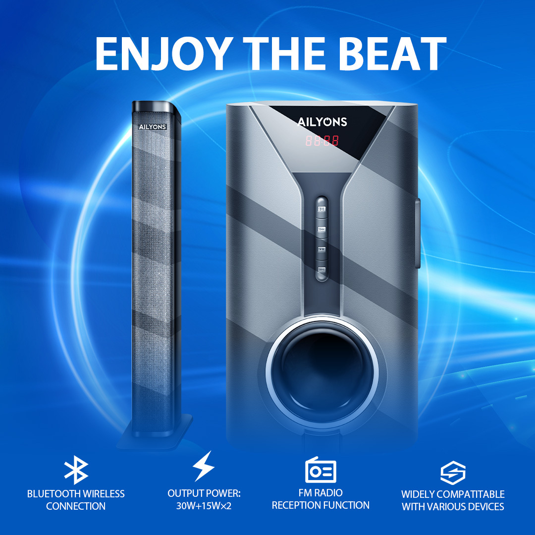 AILYONS 2.1CH  SB502K  subwoofer/speaker system