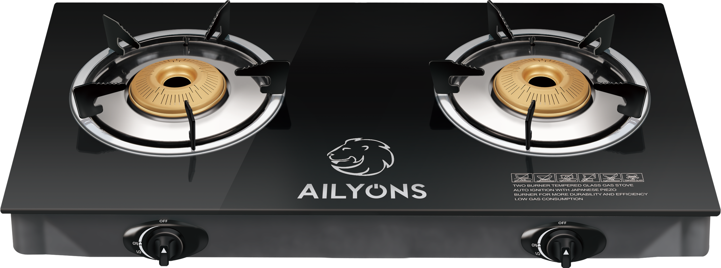 AILYONS GS302 Gas Stove Double Burner