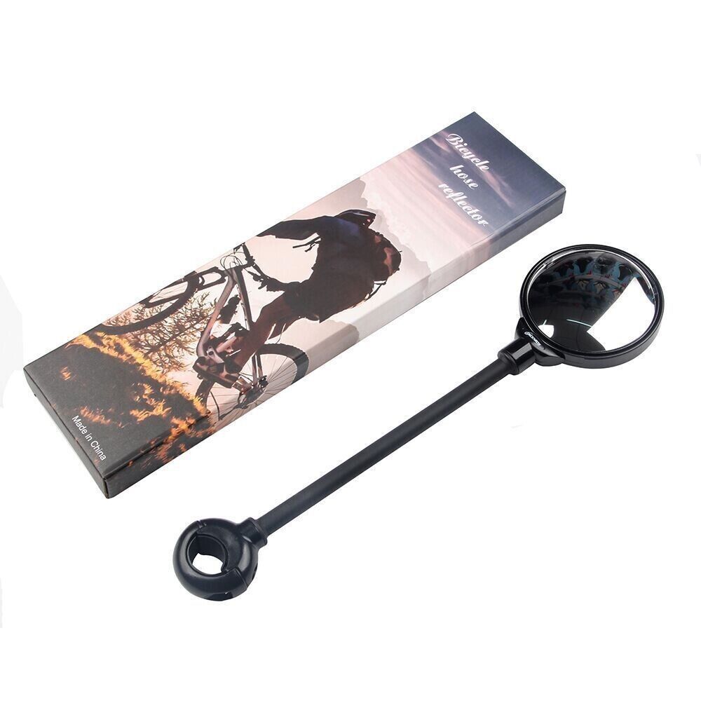 Bike Bendable Mirror Round mirror Road Handlebar Bicycle Rear View Glass Cycling
