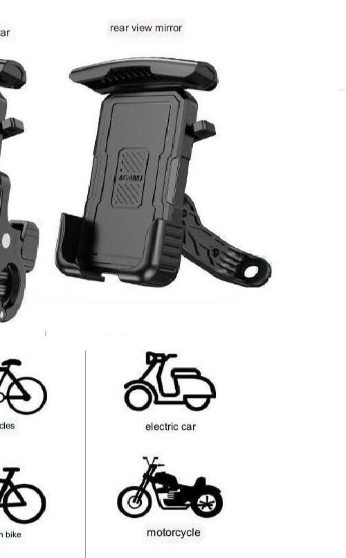 ABS Motorcycle Moped E-Bike Phone Rear Mirror Phone Holder