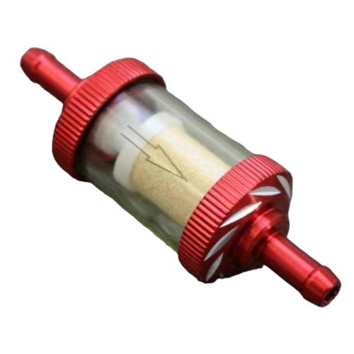 Blue Inline Reusable Motorcycle Glass Fuel Filter