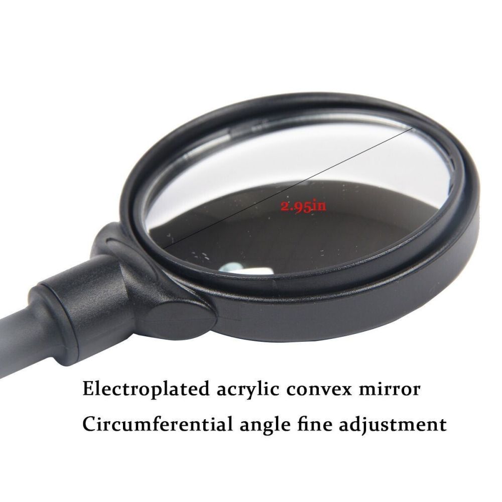Bike Bendable Mirror Round mirror Road Handlebar Bicycle Rear View Glass Cycling