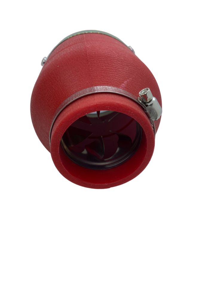 Air filter with raibow cover