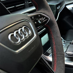 LDHMI Carbon Fiber Steering Wheel  for  Audi RS RS3 RS7 A3 A4 A5 A7 Q7 TT TTS R8