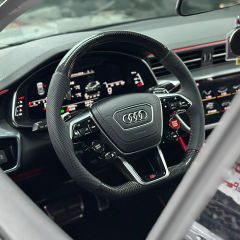 LDHMI Carbon Fiber Steering Wheel  for  Audi RS RS3 RS7 A3 A4 A5 A7 Q7 TT TTS R8