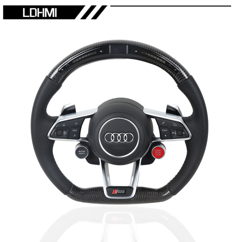 LDHMI Carbon Fiber Steering Wheel  for  Audi RS RS3 RS7 A3 A4 A5 A7 Q7 TT TTS R8