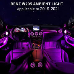 LDHMI Ambient Light 64 Colours Air Vent Rotary Tweeter For Mercedes-Benz C-Class（W205）AMG C43/C63 C-Class copue（W205）AMG C43/C63