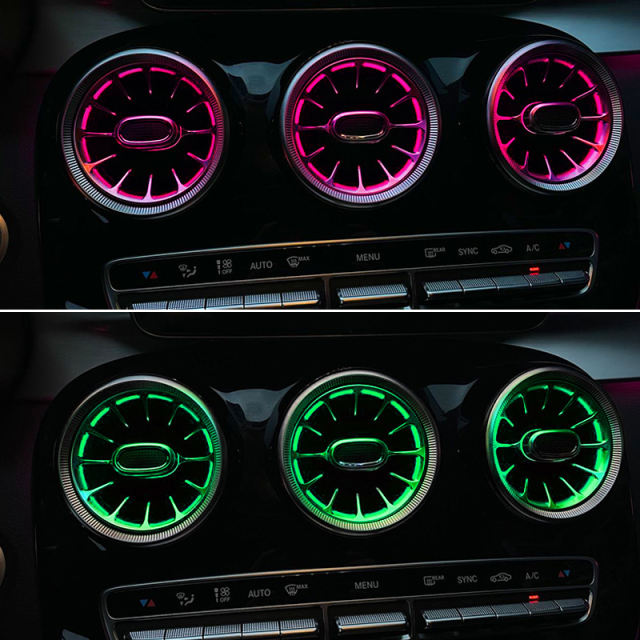 LDHMI Ambient Light 64 Colours Air Vent Rotary Tweeter For Mercedes-Benz C-Class（W205）AMG C43/C63 C-Class copue（W205）AMG C43/C63