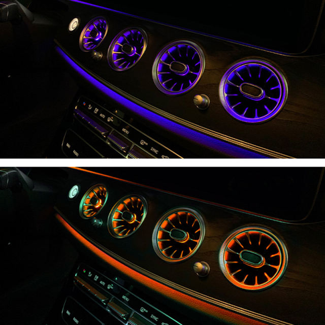LDHMI Ambient Light 64 Colours Air Vent Rotary Tweeter For Mercedes-Benz 2016-2022 E-Class（W213）AMG E43/63