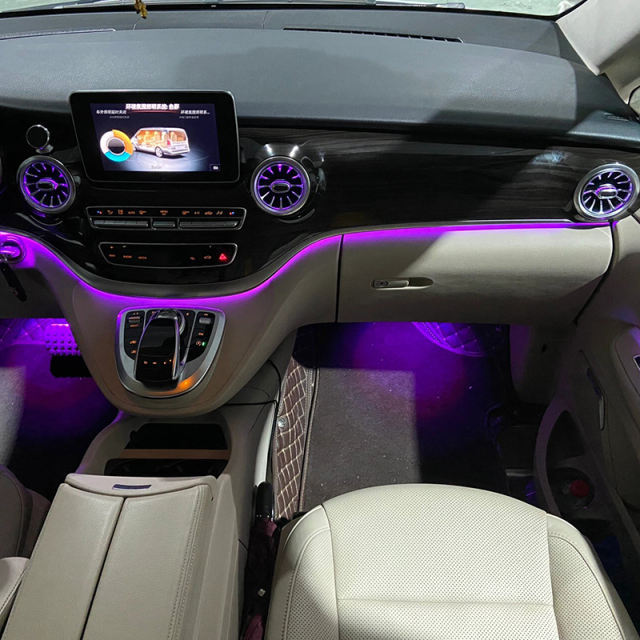 LDHMI Ambient Light 64 Colours Air Vent Rotary Tweeter For Mercedes-Benz 2014-2021 V-Class（W447）