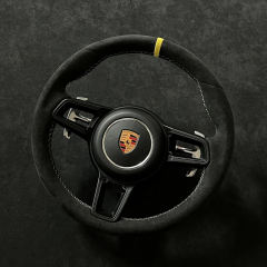 LDHMI Carbon Fiber Steering Wheel  for Porsche Cayenne Panamera Macan 718 Cayman Boxster Style Edition T S GTS Spyder RS  GT4 911 Carrera T 4 Cabriolet S  Carrera 4S Targa 4S Turbo Dakar Taycan 4S Cross Turismo