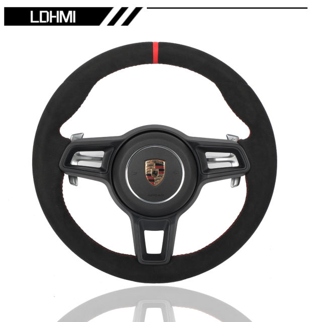 LDHMI Carbon Fiber Steering Wheel  for Porsche Cayenne Panamera Macan 718 Cayman Boxster Style Edition T S GTS Spyder RS  GT4 911 Carrera T 4 Cabriolet S  Carrera 4S Targa 4S Turbo Dakar Taycan 4S Cross Turismo