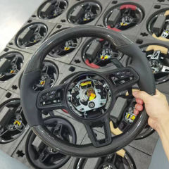 LDHMI Carbon Fiber Steering Wheel  for Porsche Cayenne Panamera Macan 718 Cayman Boxster Style Edition T S GTS Spyder RS  GT4 911 Carrera T 4 Cabriolet S  Carrera 4S Targa 4S Turbo Dakar Taycan 4S Cross Turismo