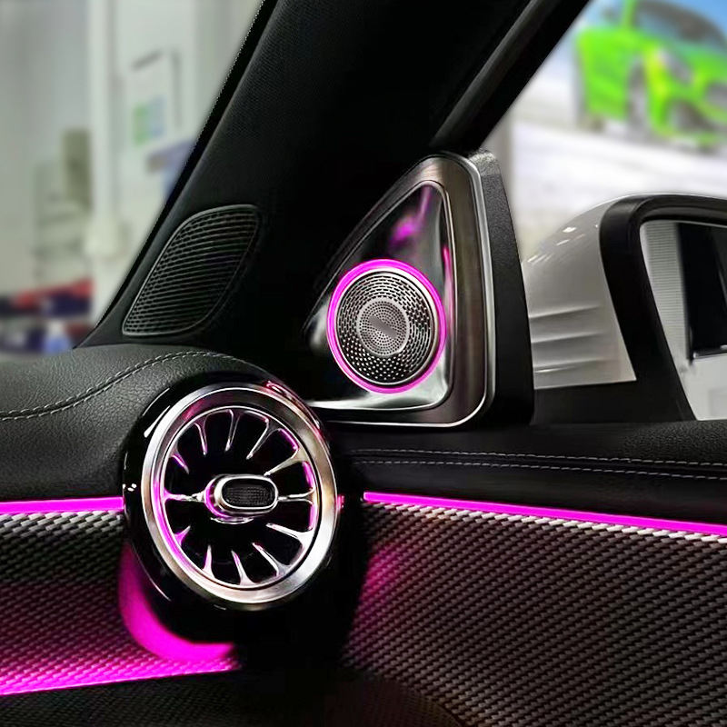 LDHMI Ambient Light 64 Colours Air Vent Rotary Tweeter For Mercedes-Benz 2020-2022 GLB（W247）AMG GLB35/45