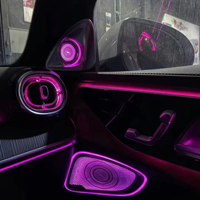 LDHMI Ambient Light 64 Colours Air Vent Rotary Tweeter For Mercedes-Benz 2023 GLC（W254）AMG GLC43/63 2022-2023 C-Class（W206）AMG C43/C63