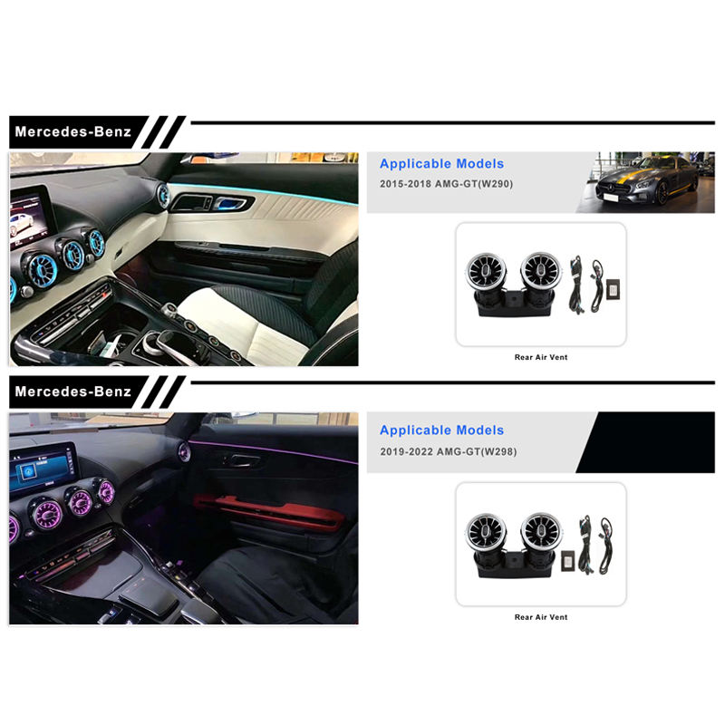 LDHMI Ambient Light Rear Air Vent Rotary Car Light Tweeter For Mercedes-Benz AMG-GT(W290) CLS（W257）E-Class-Coupe（W238）G-Class（W464）