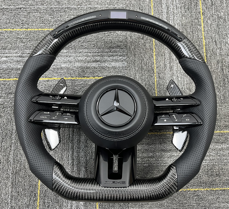 LDHMI Carbon Fiber Steering Wheel  for Mercedes-Benz A B C G E S-Class GLA GLB GLC GLE GLK GL SL SLK  Maybach BRABUS AMG GT W190 C190 W205 C205 W166 W167 W177 W213 W217 C217 W222 W223 W253 W257 W292 W463 W464