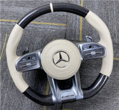 For Mercedes Benz w222 beige leather with piano steering wheel
