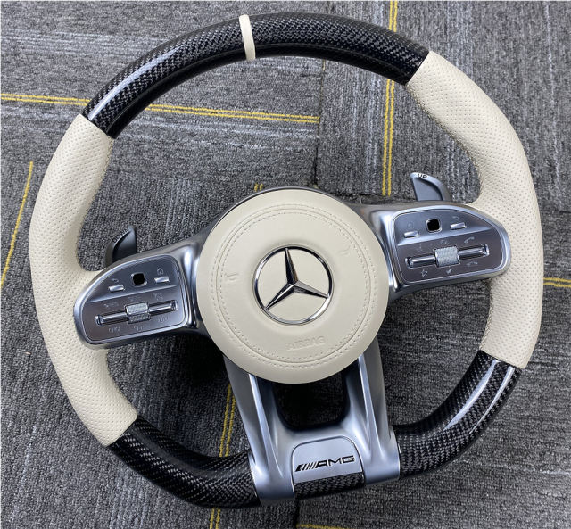 For Mercedes Benz w222 beige leather with piano steering wheel