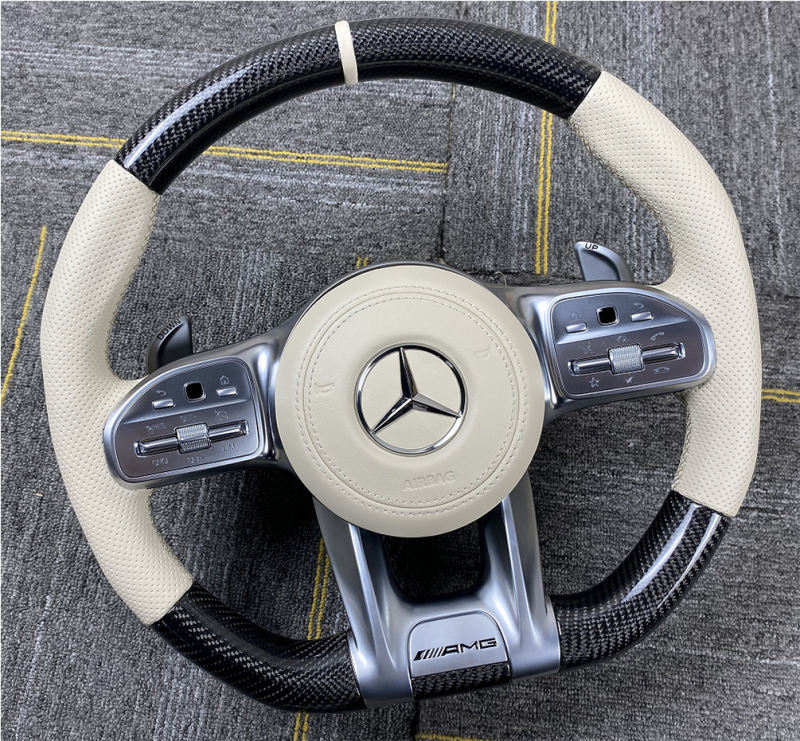 For Mercedes Benz w222 beige leather with piano steering wheel