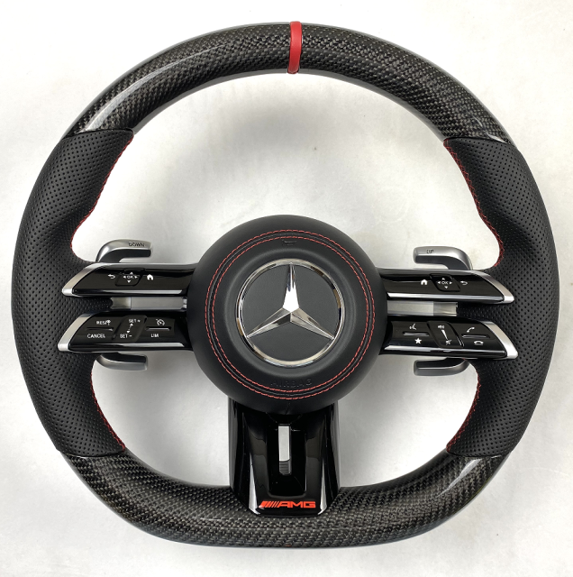 For Mercedes Benz cla c117 old model upgrade to new model carbon fiber steering wheel