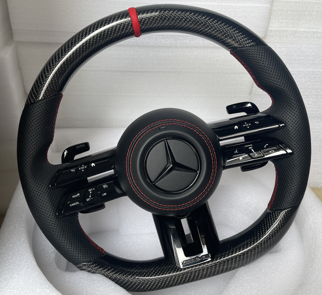 For Mercedes Benz cla c117 old model upgrade to new model carbon fiber steering wheel