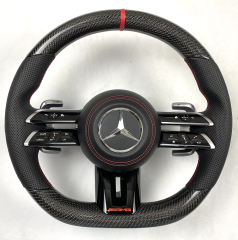 For Mercedes Benz cla c117 old model upgrade to new model carbon fiber steering wheel