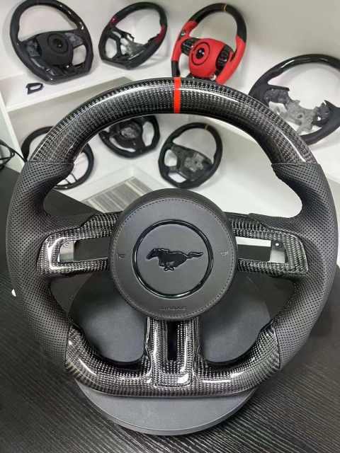 For 2015 Mustang Carbon Fiber Steering Wheel