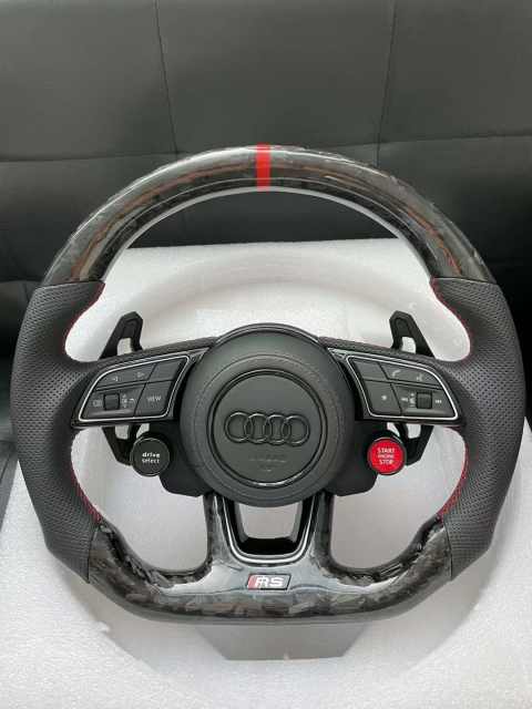 For 2017 Audi RS3 forged carbon fiber steering wheel