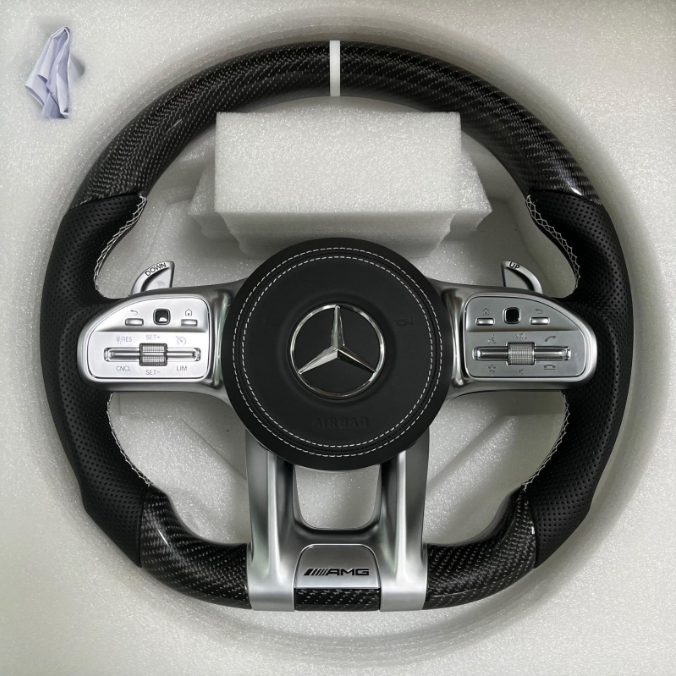 For 2017 Mercedes c class carbon fiber steering wheel